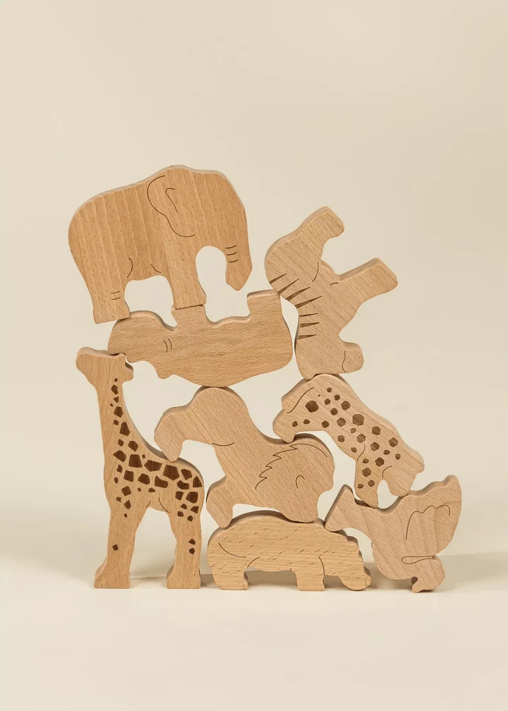 Coco Village Wooden Balance Puzzle - Safari(8 pcs)