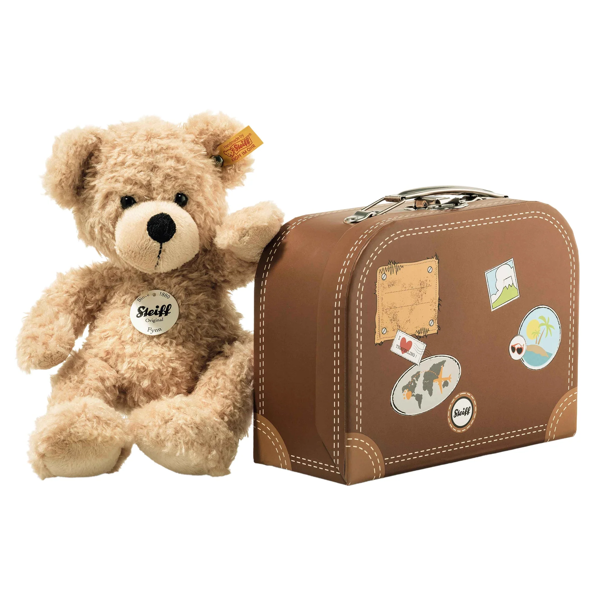 Steiff Fynn Teddy Bear 11" suitcase