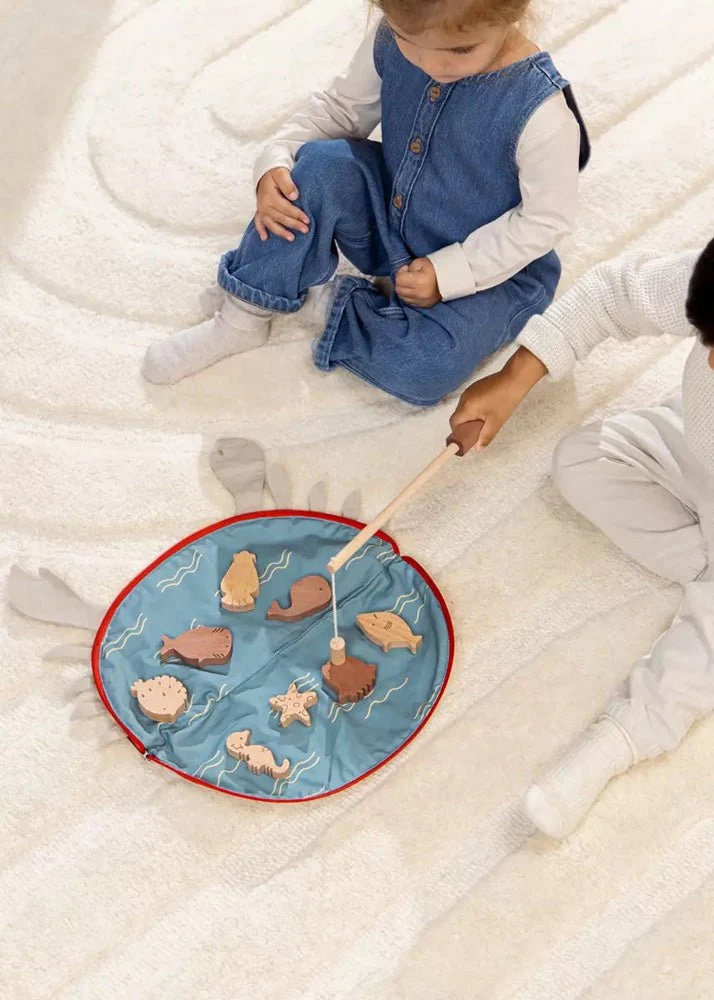 Coco Village Wooden Fishing Game with Bag - Image 2