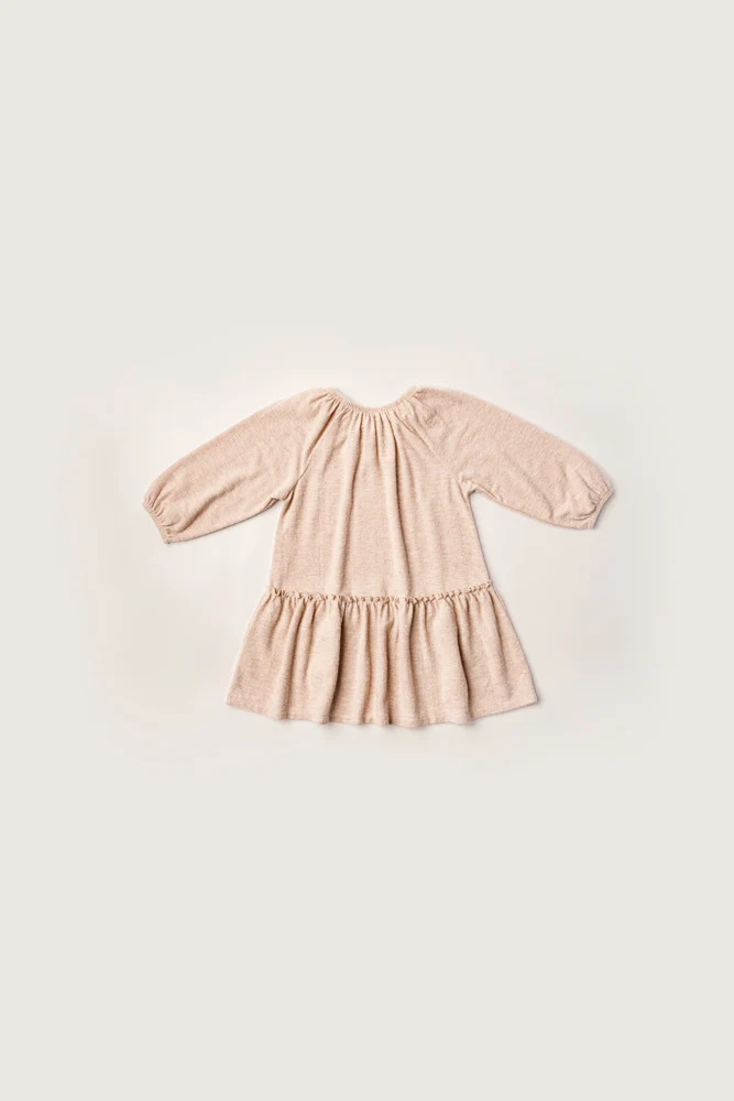 Rise Little Earthling Cozy Dress Oatmeal - Oatmeal / 5-6y - Image 3
