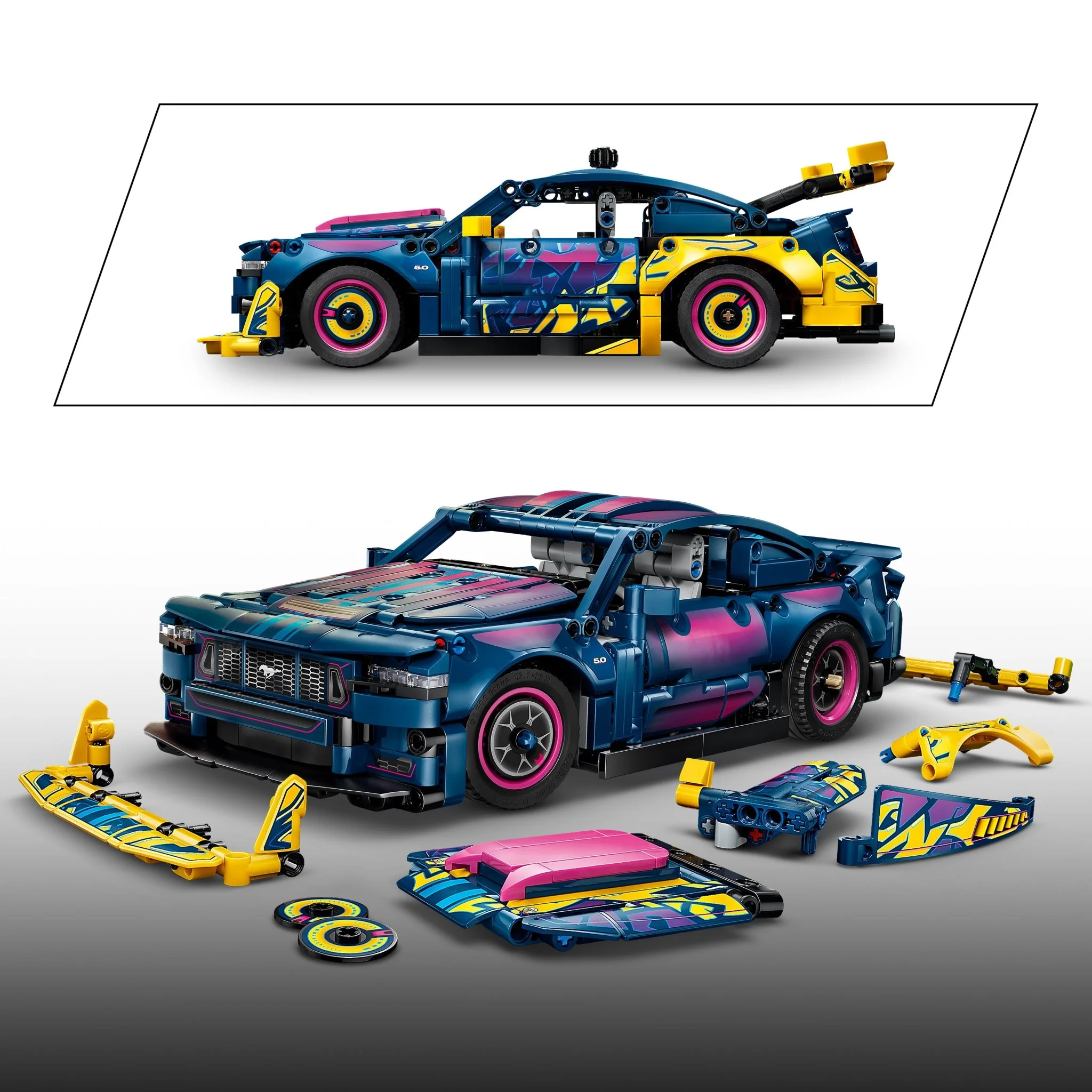 LEGO® Technic Custom Garage Ford Mustang GT Car 42236 - Image 4