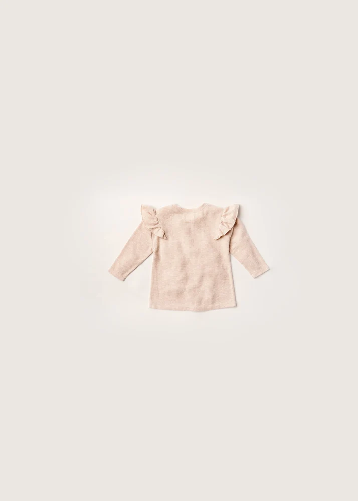 Rise Little Earthling Soft Ruffle Tee Oatmeal - Oatmeal / 3-4y - Image 3