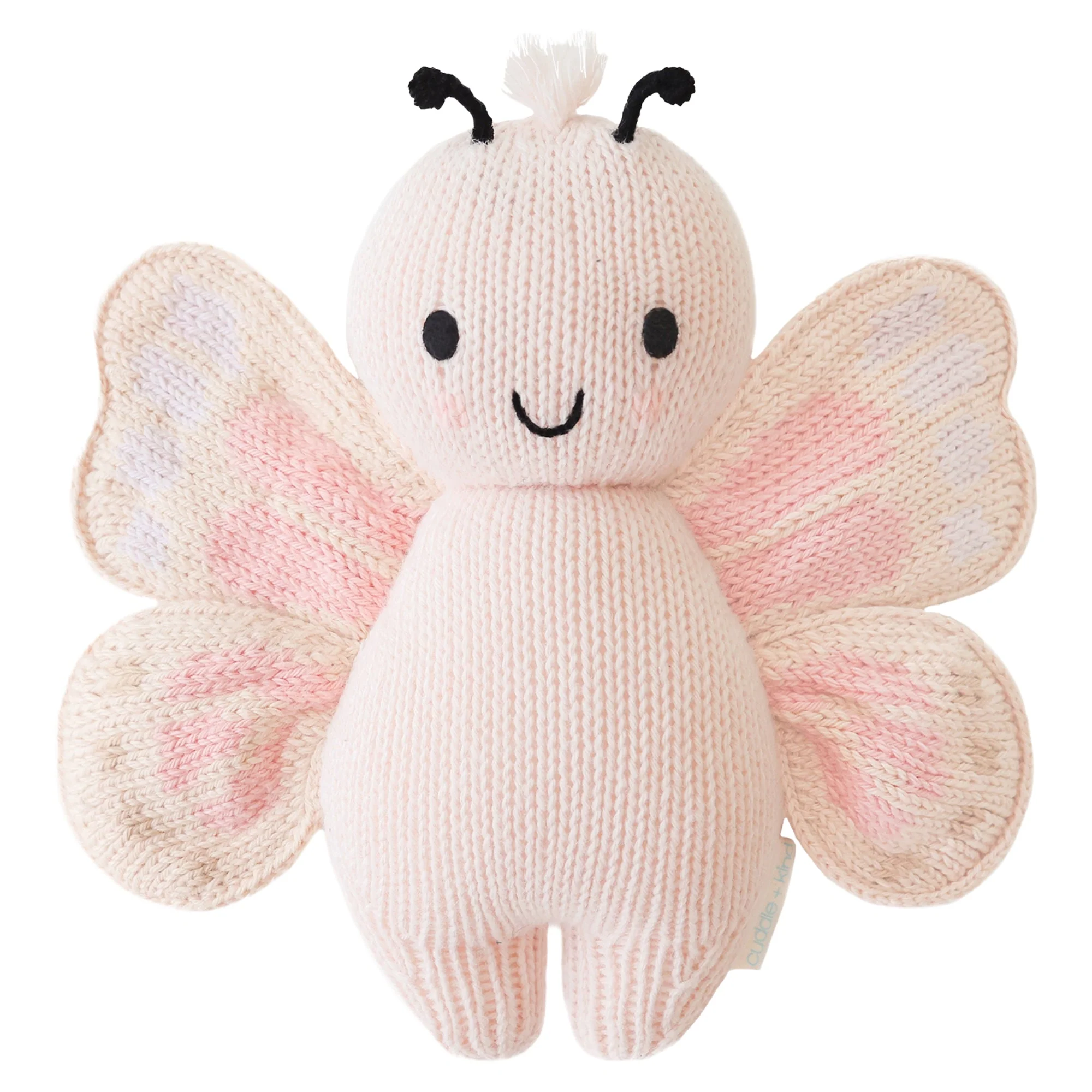 Cuddle + Kind Baby Butterfly (Petal Pink) Hand-Knit Doll