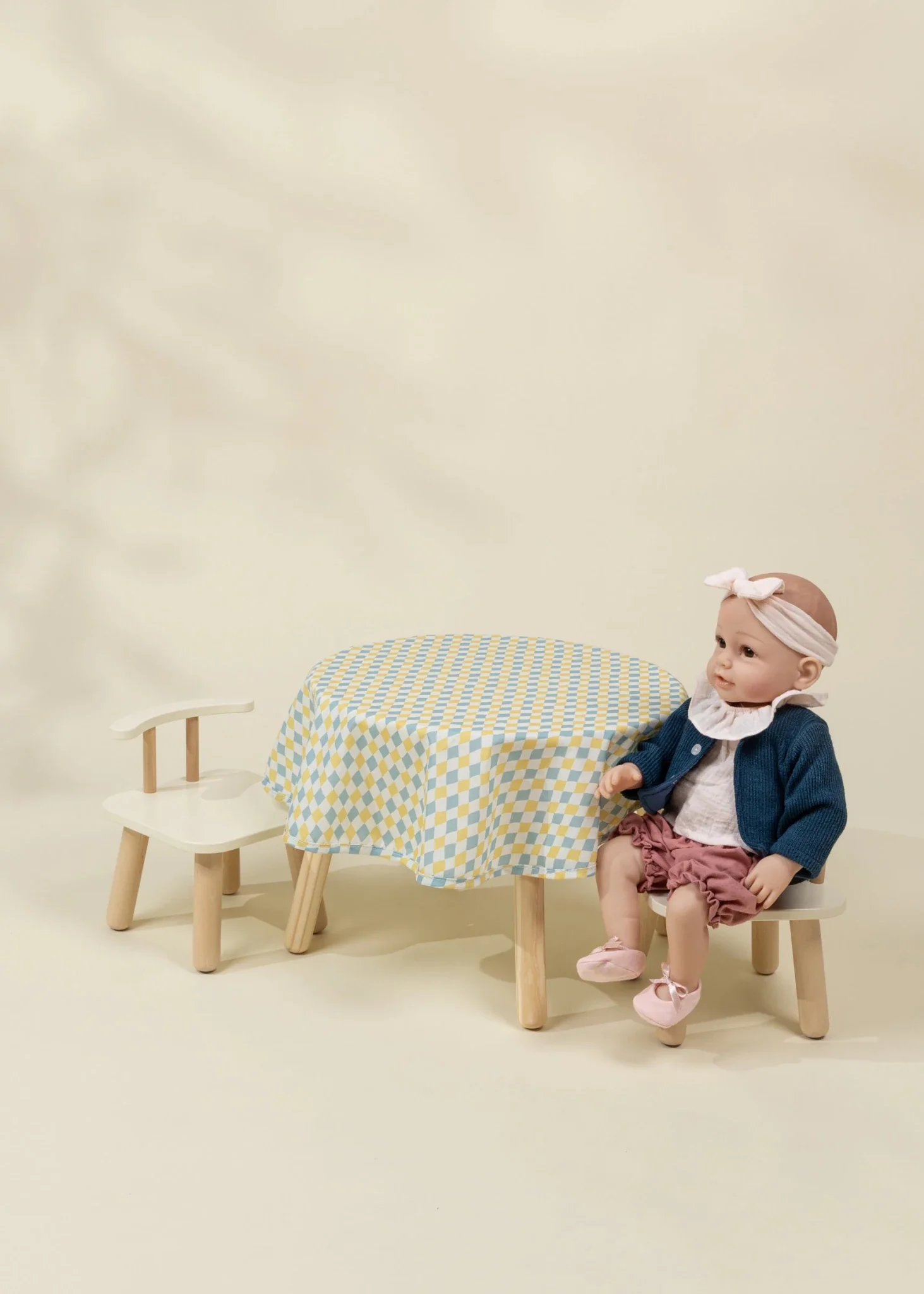 Coco Village Wooden Doll Table & Chairs Set - Image 3