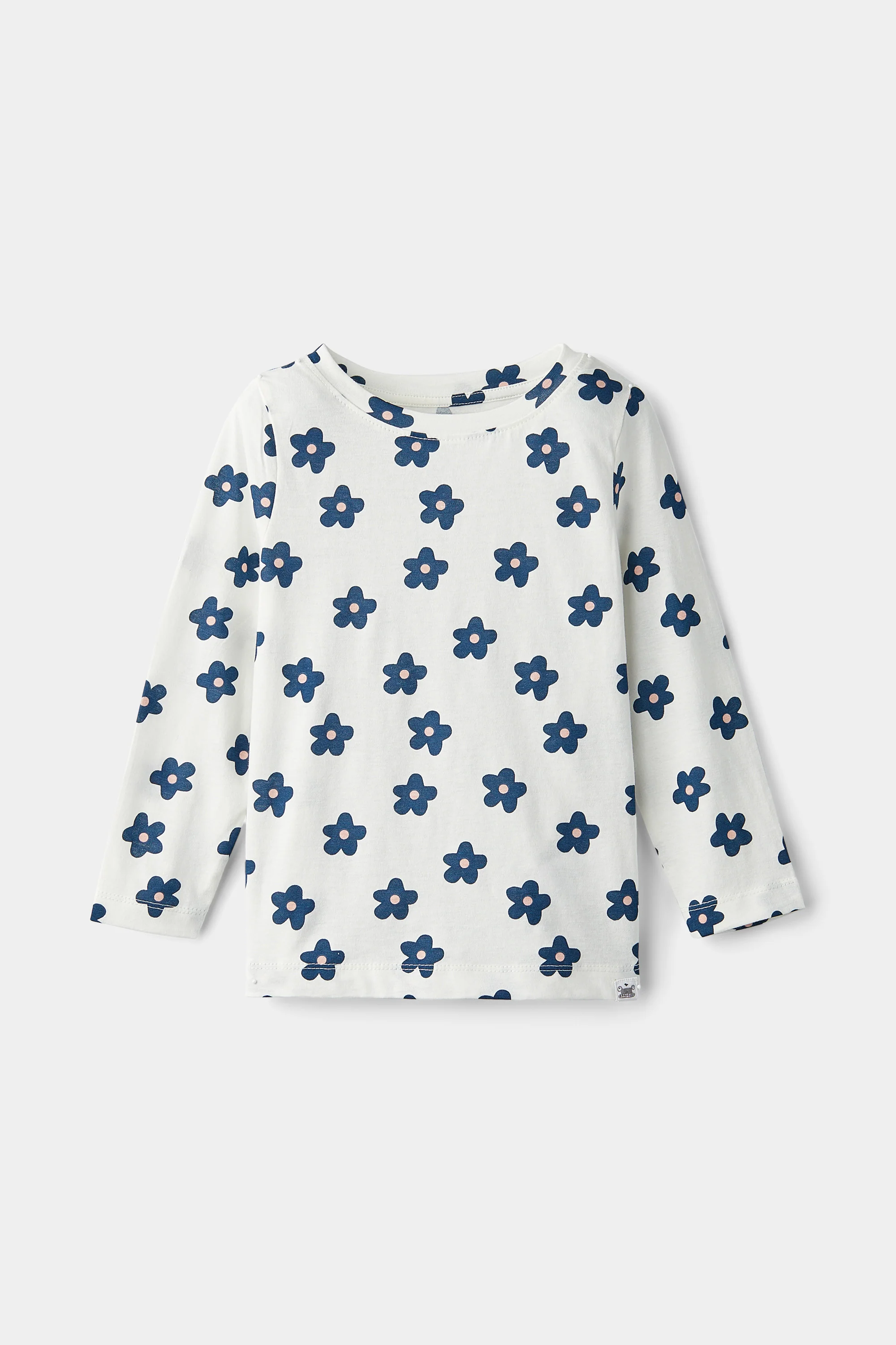 rise little earthling LS Crew Neck TGDKT00 - Ashley Blue Dots / 12-18m - Image 4