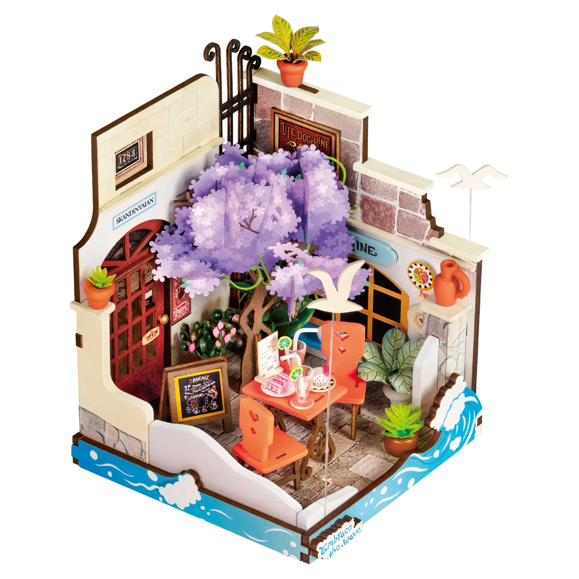 Rolife Sea Holiday Restaurant DIY Miniature House Model Kit - Image 2
