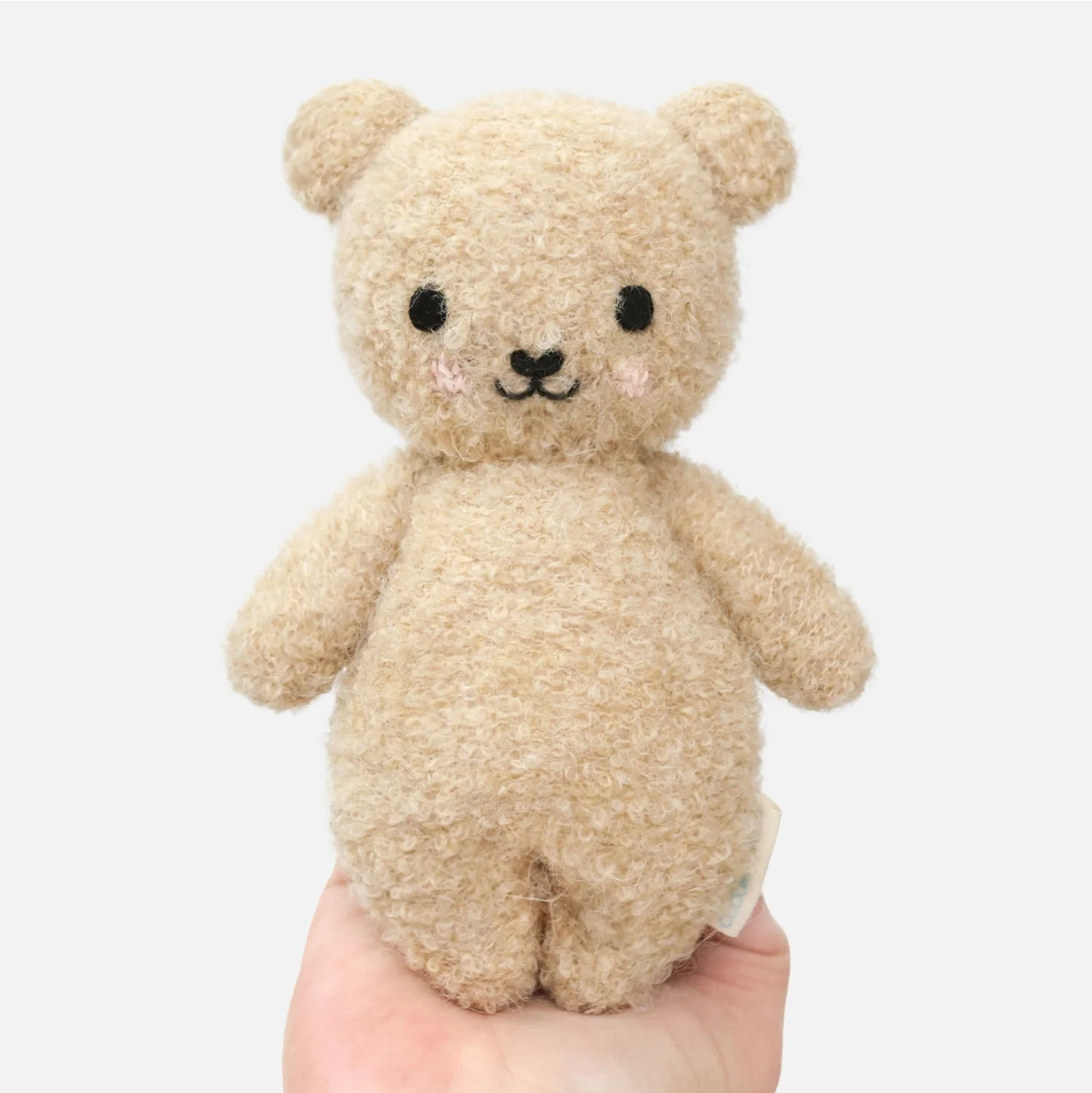 Cuddle + Kind Baby Bouclé Bear (Honey) Hand-Knit Doll - Image 4